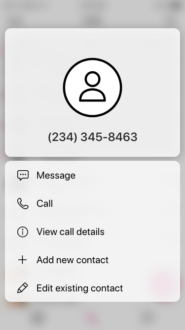 Calling - 3D Touch Unknown Caller